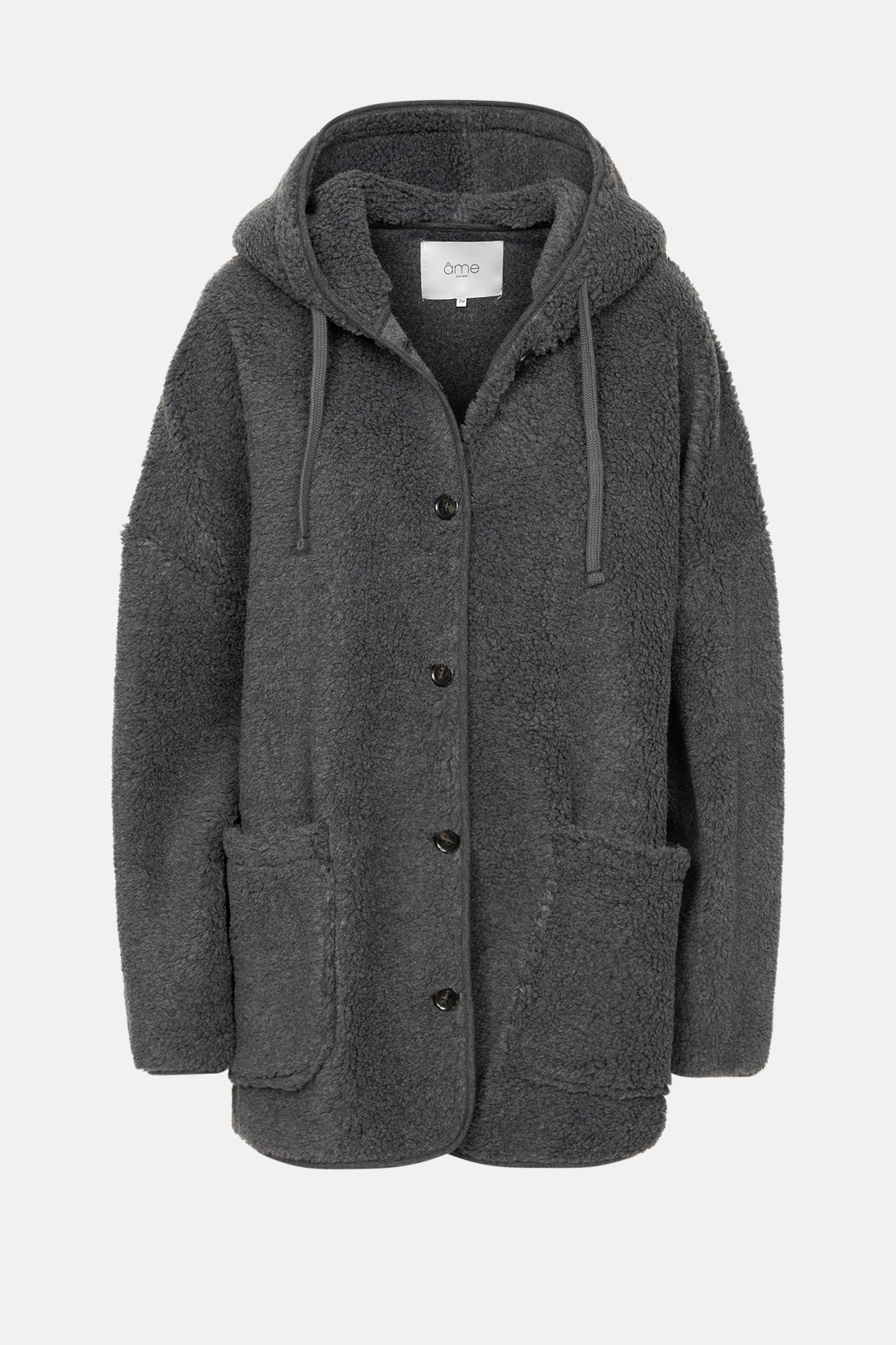 Kenji Veste à Capuche Teddy | Gris Foncé