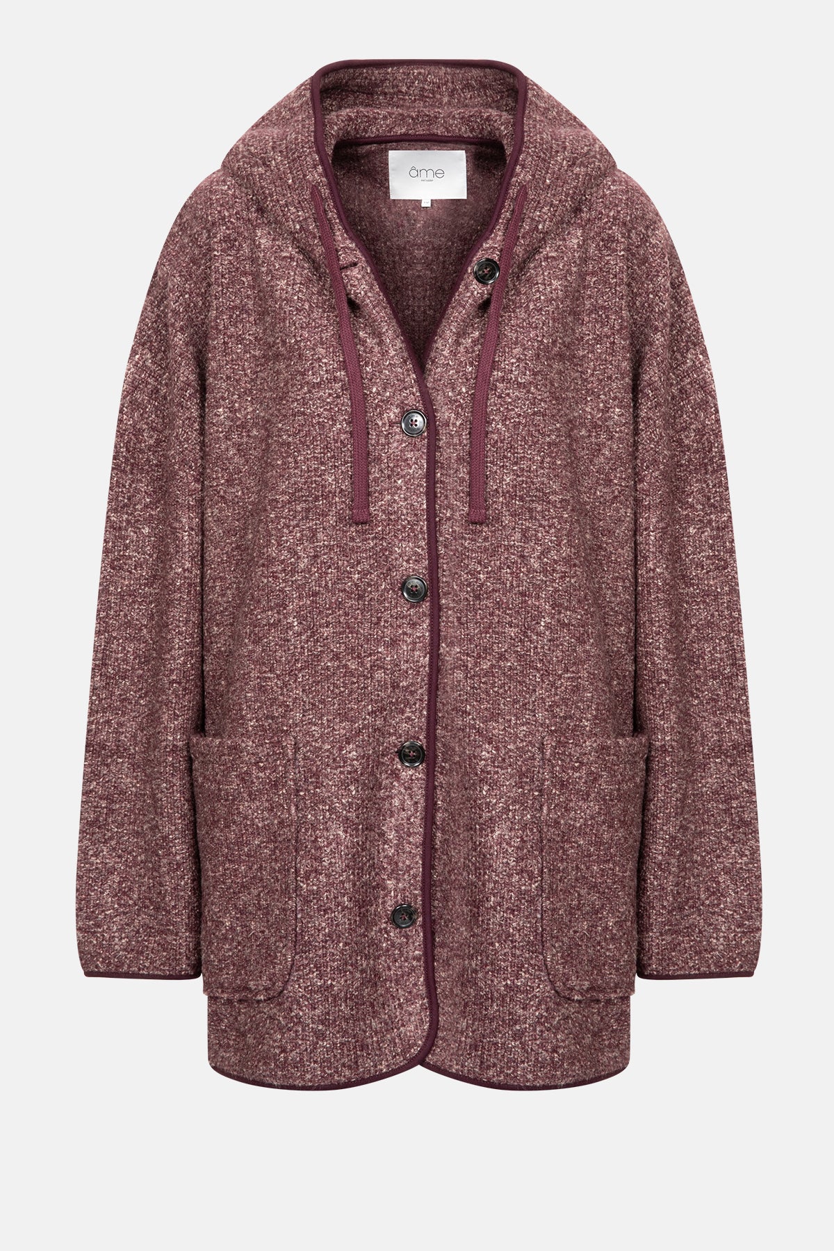 Kenji Wooly Oversized Hoodie Jacket | Plum