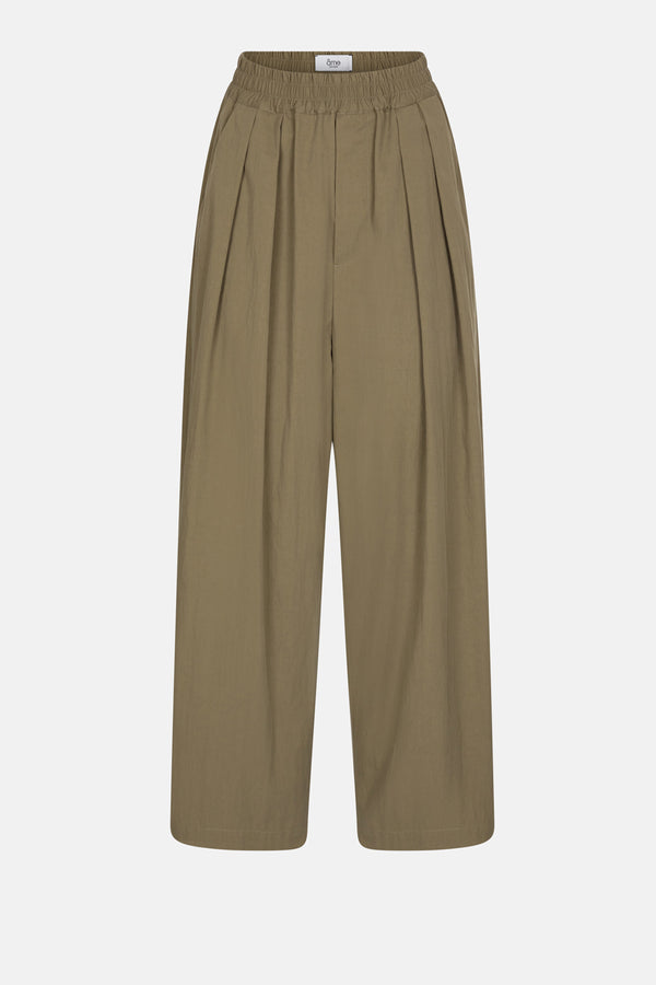 Kick Pleated Pants | Khaki Green