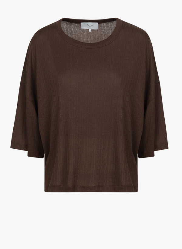 Klaxon T-shirt | Brown Lace
