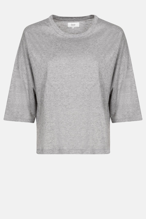 Klaxon Wooly T-shirt | Marled Grey