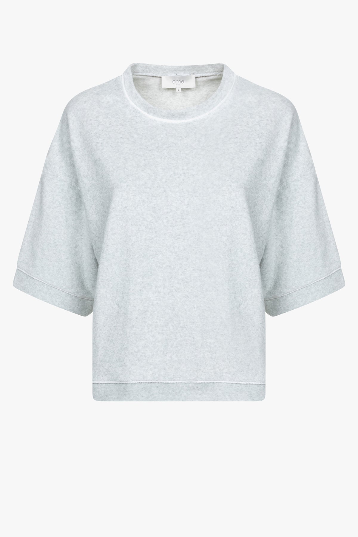 T-shirt Klaxon éponge | Gris & Blanc