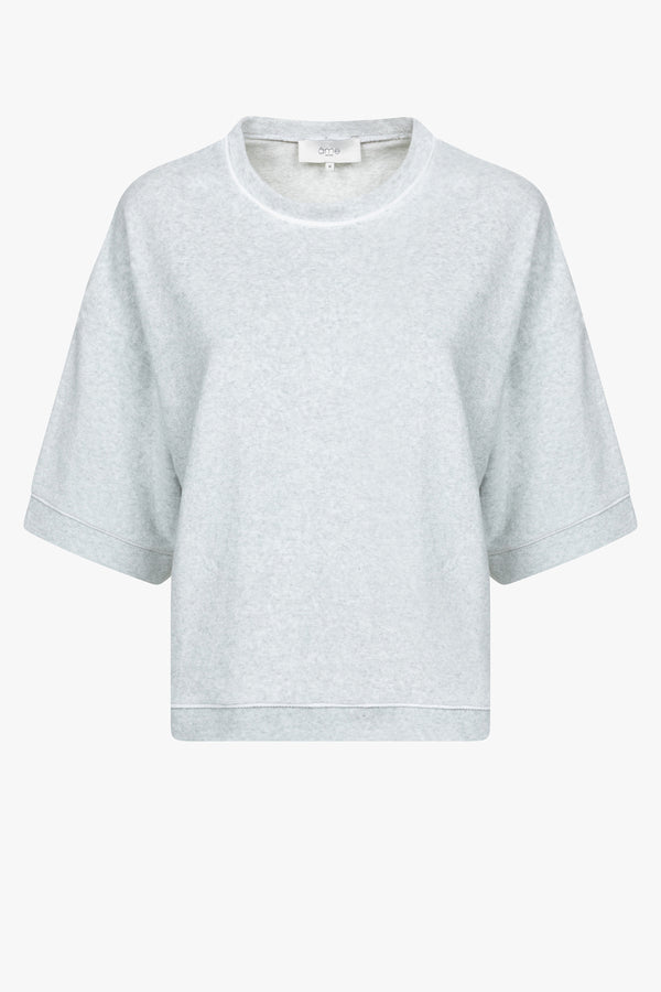 T-shirt Klaxon éponge | Gris & Blanc