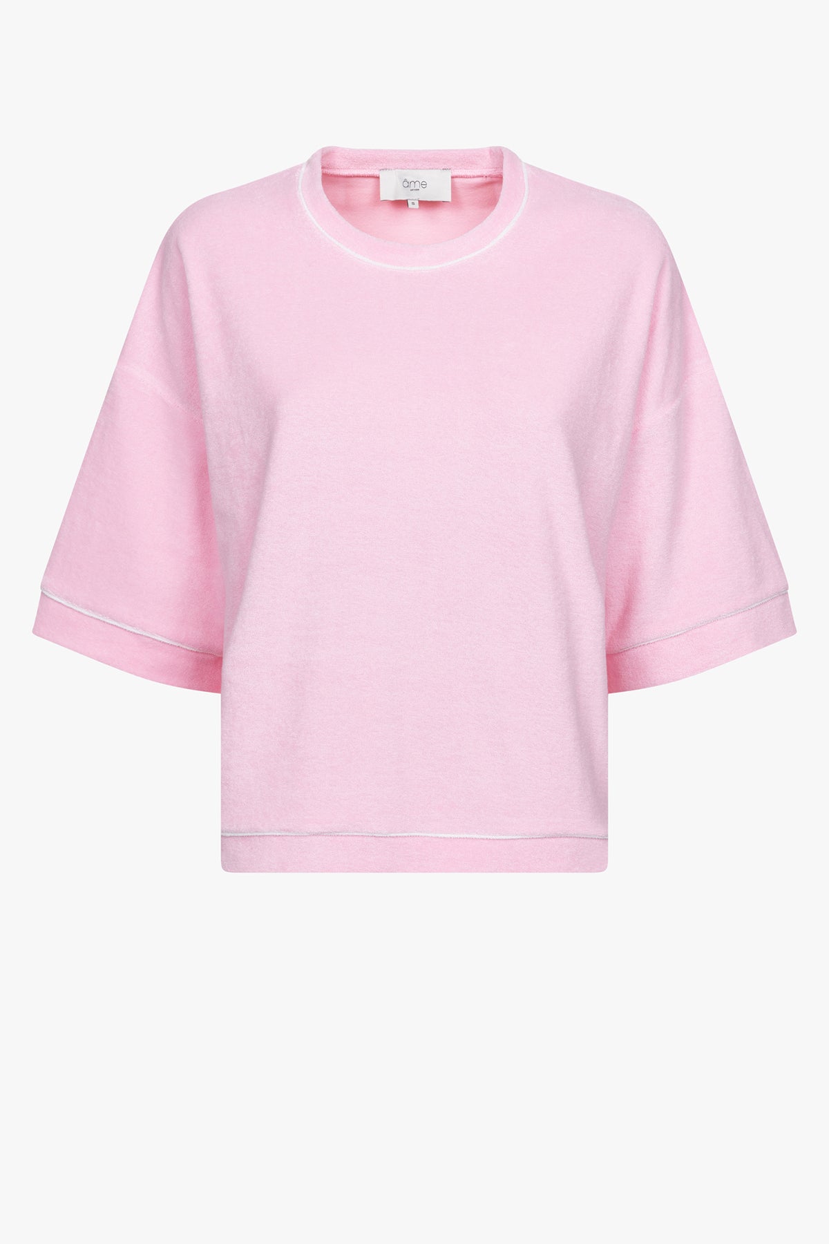 T-shirt Klaxon éponge | Rose & Blanc