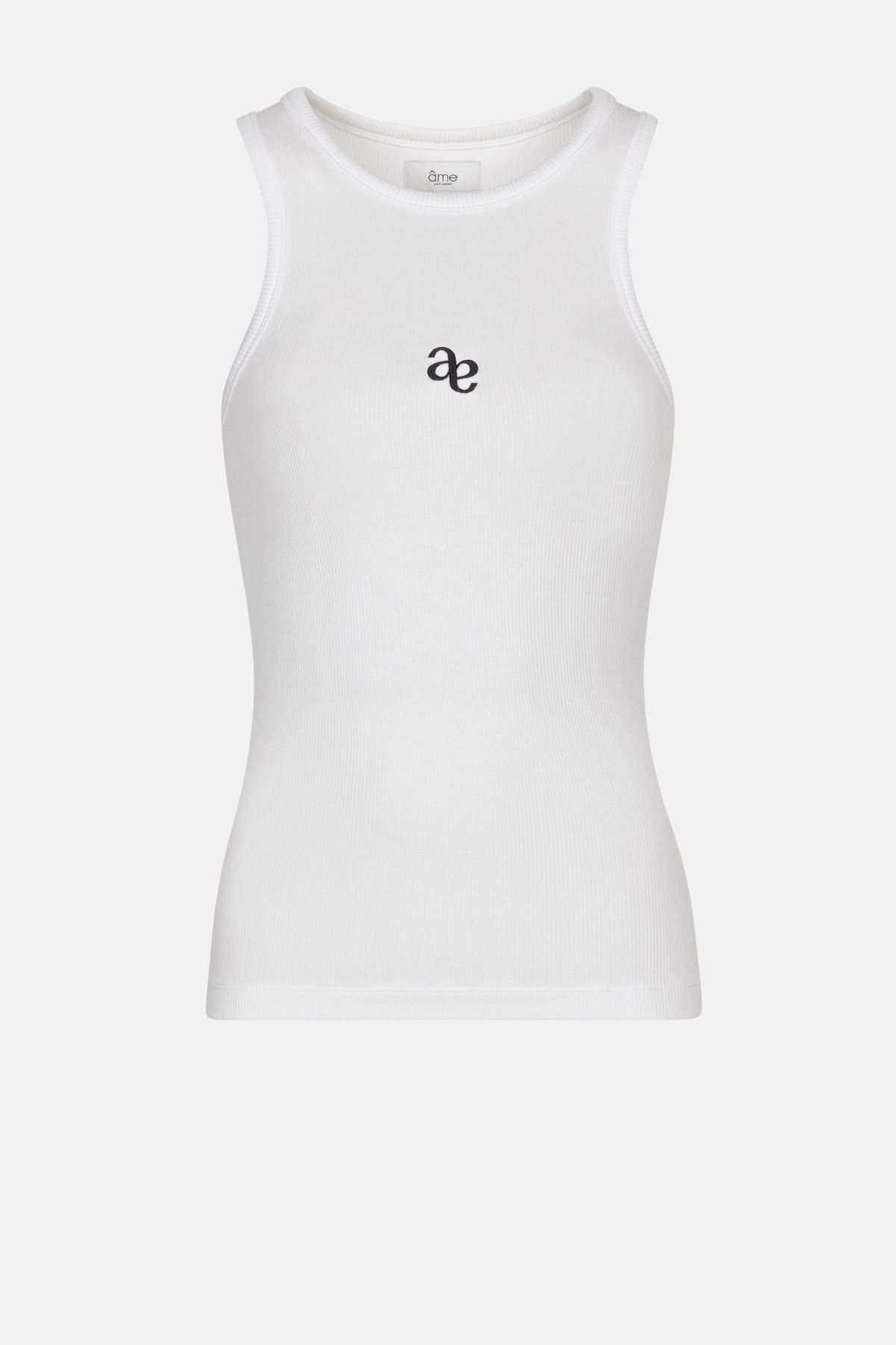 Kraft Ribbed Tank Top | White