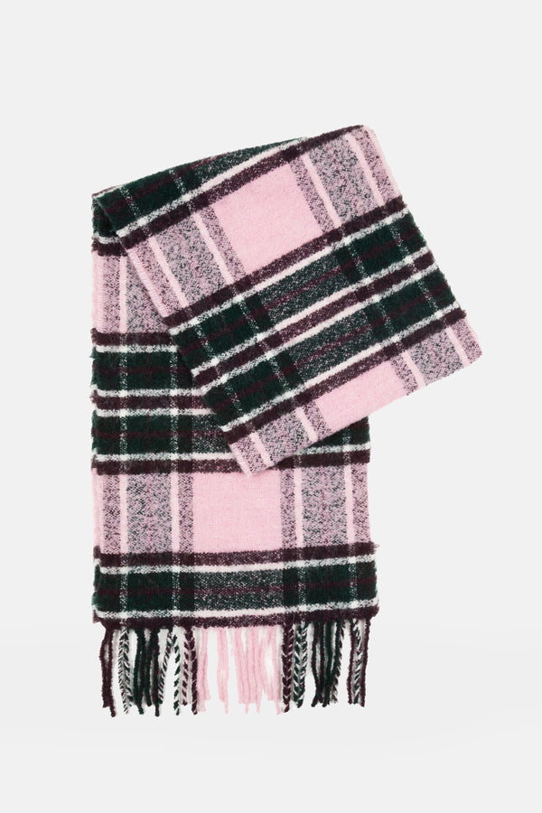 Kurkuma Checked Scarf | Pink & Green Checks