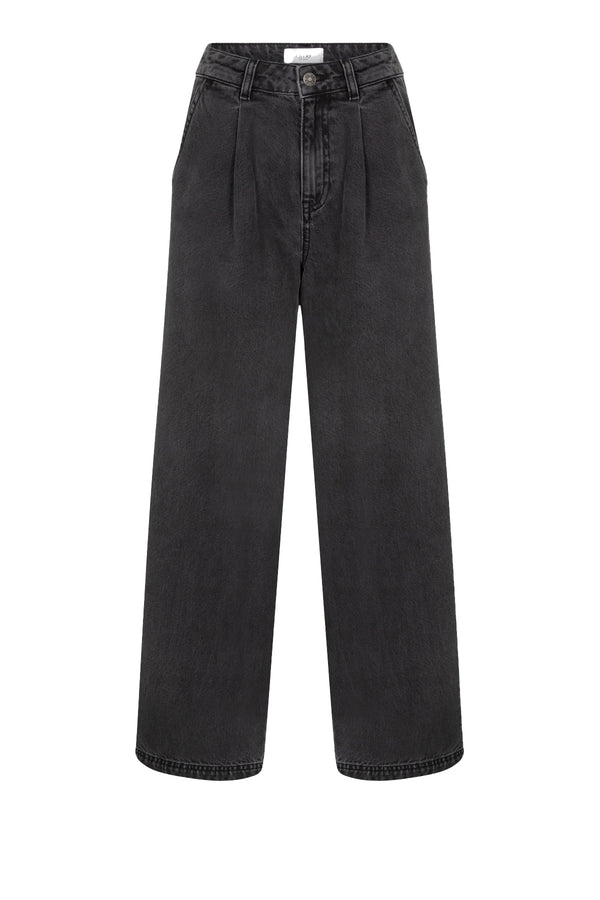 Kylie Pantalon Large | Charcoal Denim gris