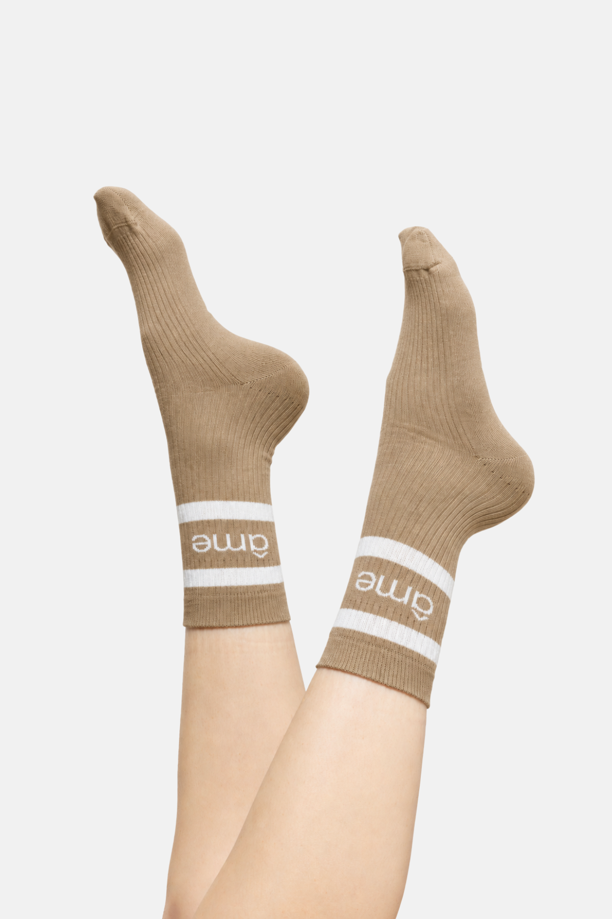 Kanye Socks | Camel & White