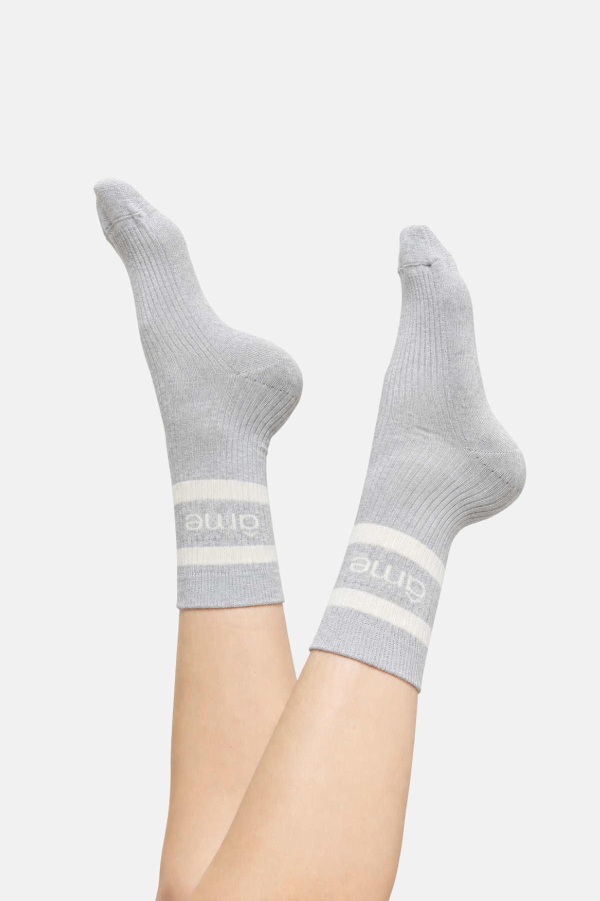 Kanye Socks | Light grey & White