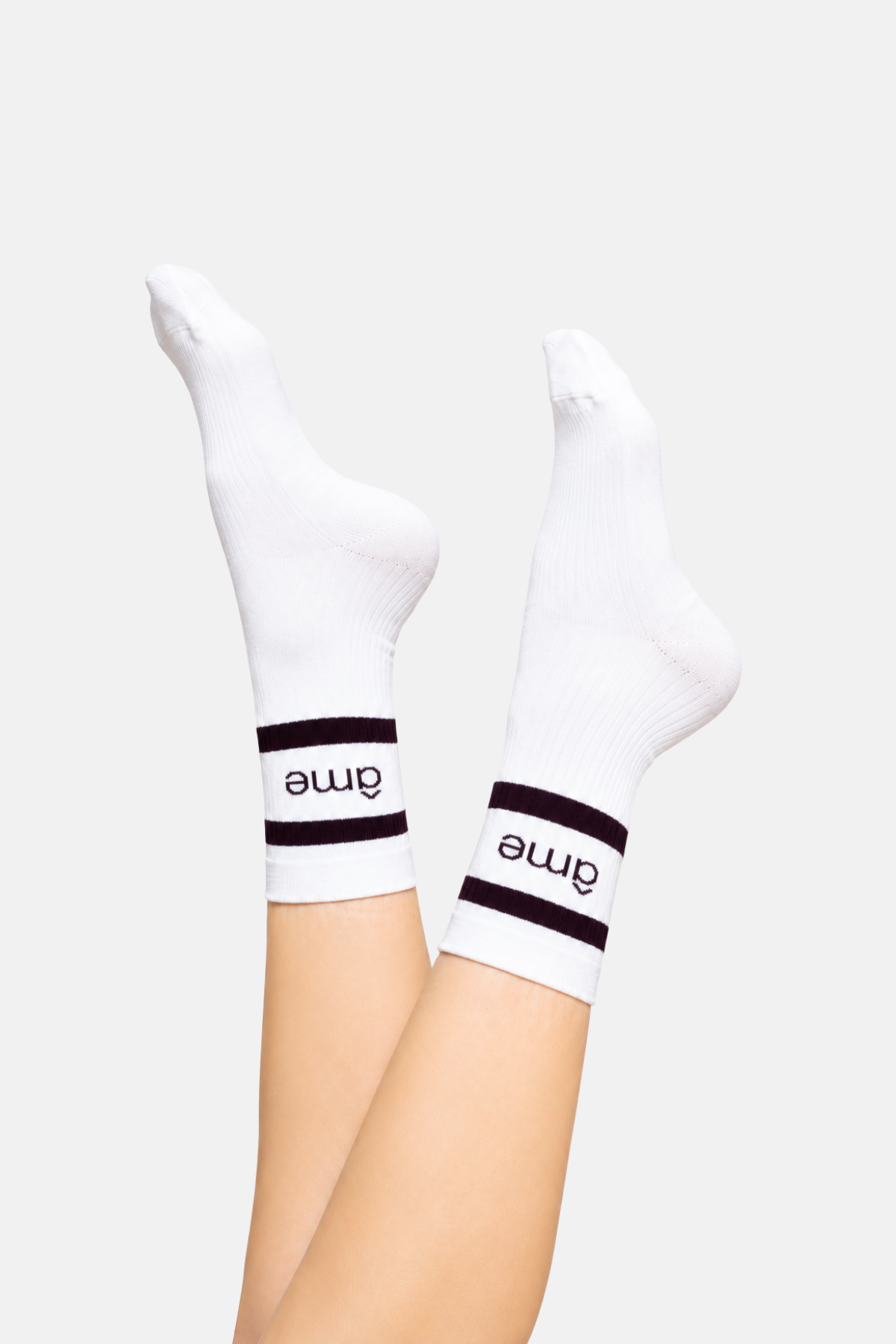 Kanye Socks | White & Plum