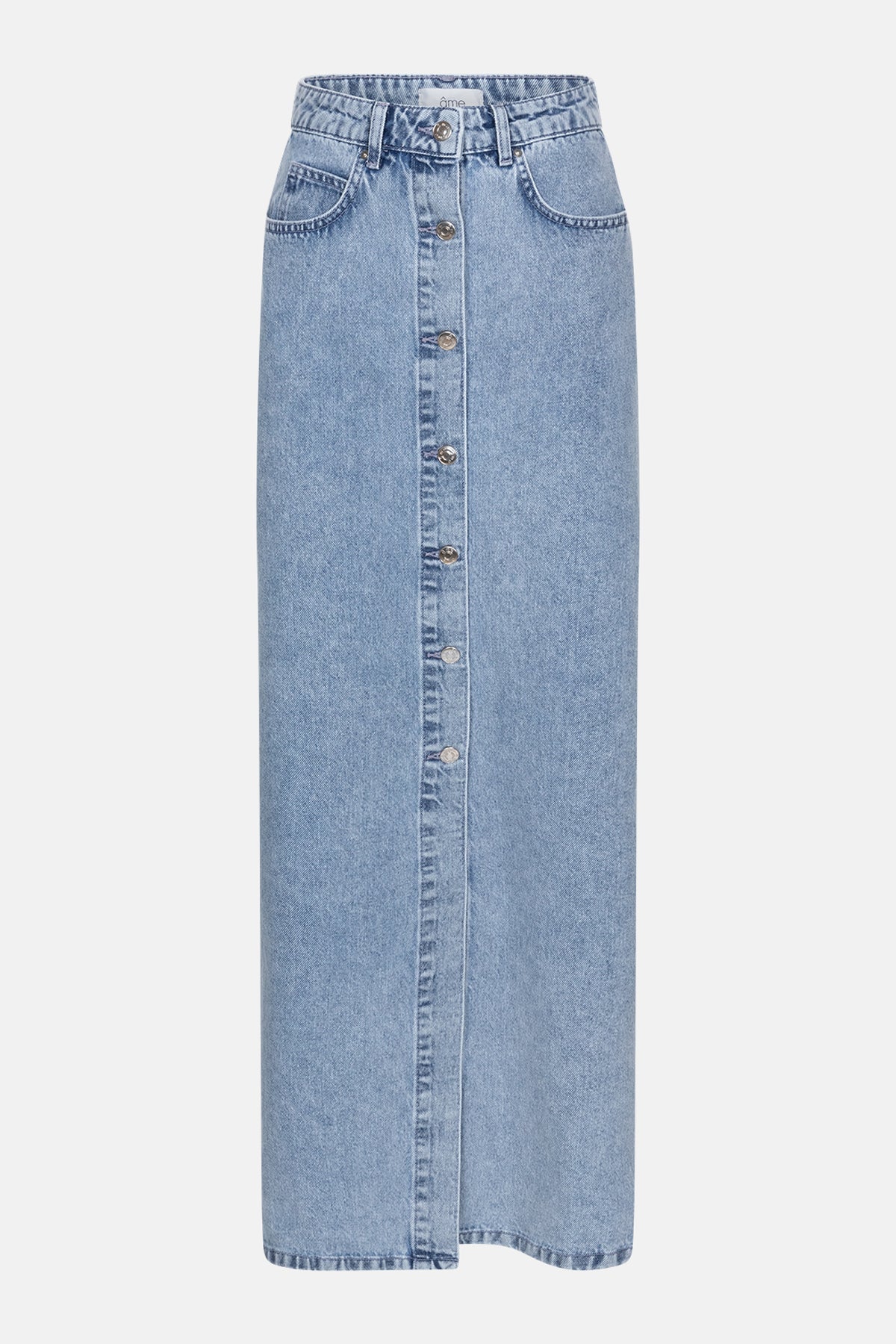 Katie Long Denim Skirt | Light Blue Denim