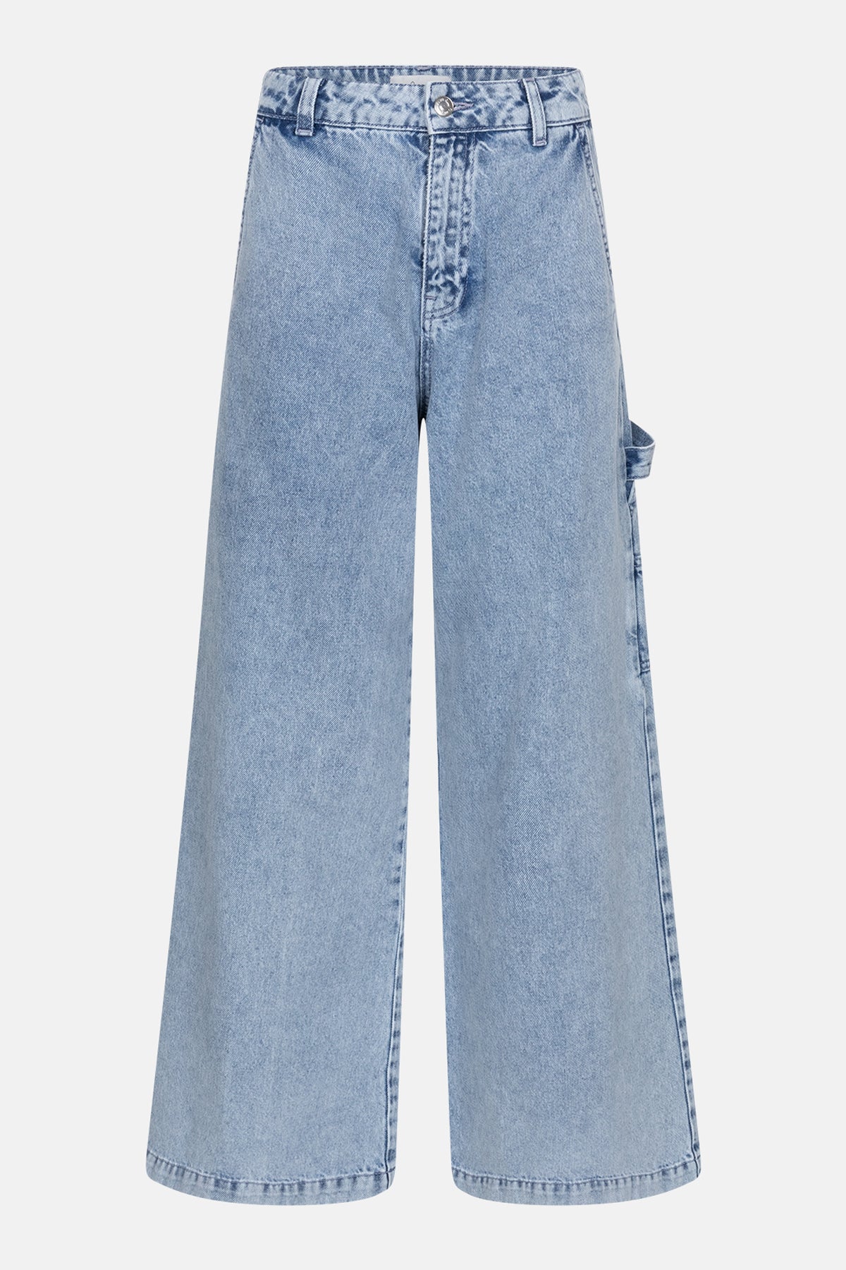 【BAON】Hemin Light Blue Balloon Wide Denim Pants ZW COLLECTION TAPERED BALLOON LOW-RISE JEANS - Light blue