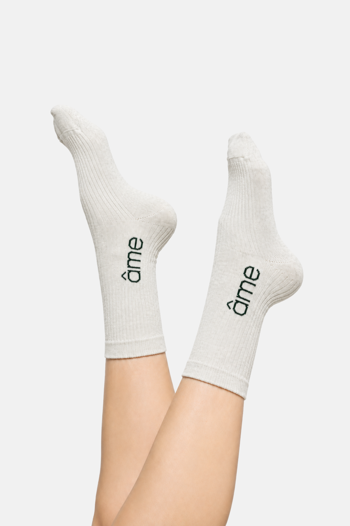 Chaussettes Kourt | Ivoire et Vert