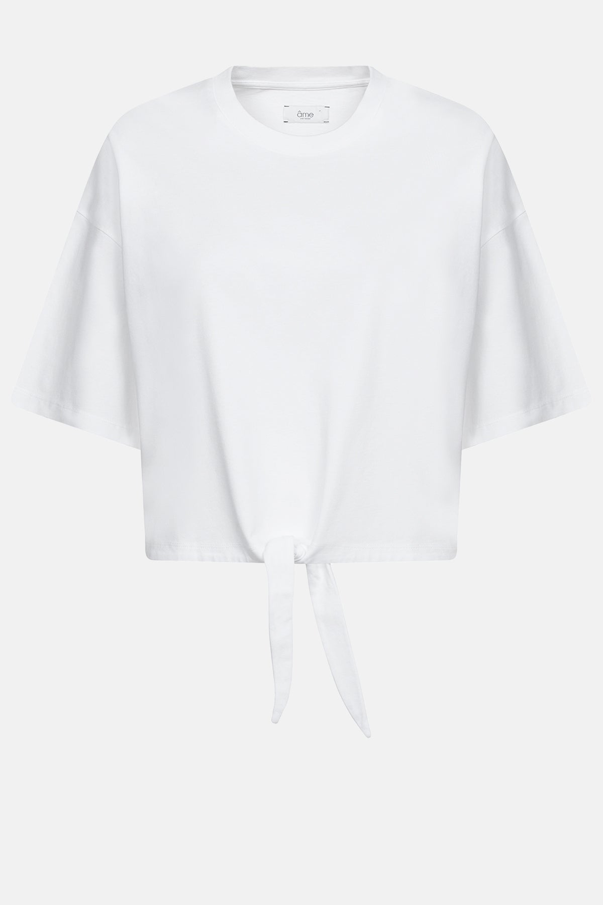 Leonardo Boxy T-Shirt w/ Knot | Blanc