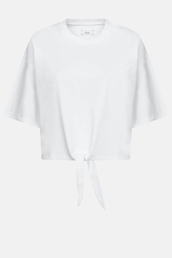 Leonardo Boxy T-Shirt w/ Knot | White