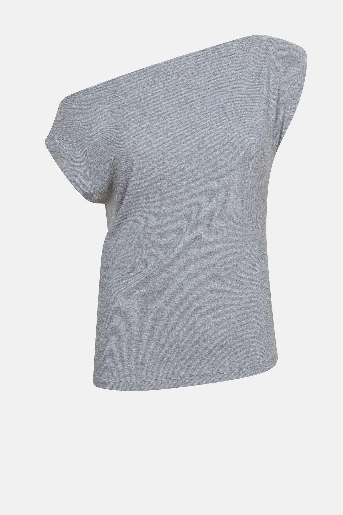 Lexi Off Shoulder Top | Marled Grey