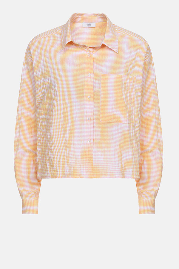 Lilian Cropped Shirt | Yellow Checked