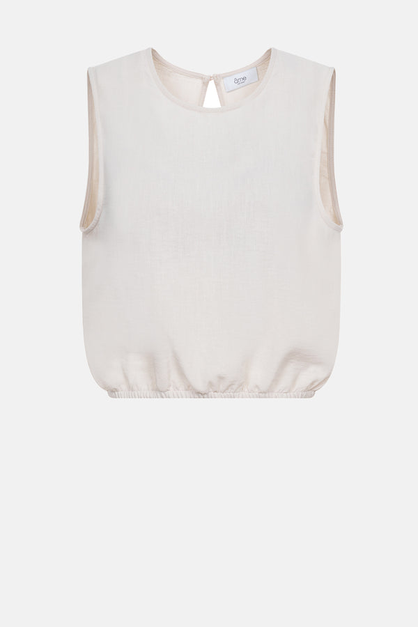 Lina Sleeveless Top | Beige