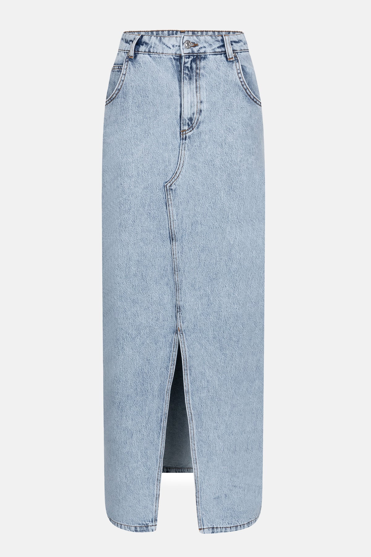 Lolita Long Denim Skirt | Ice Blue