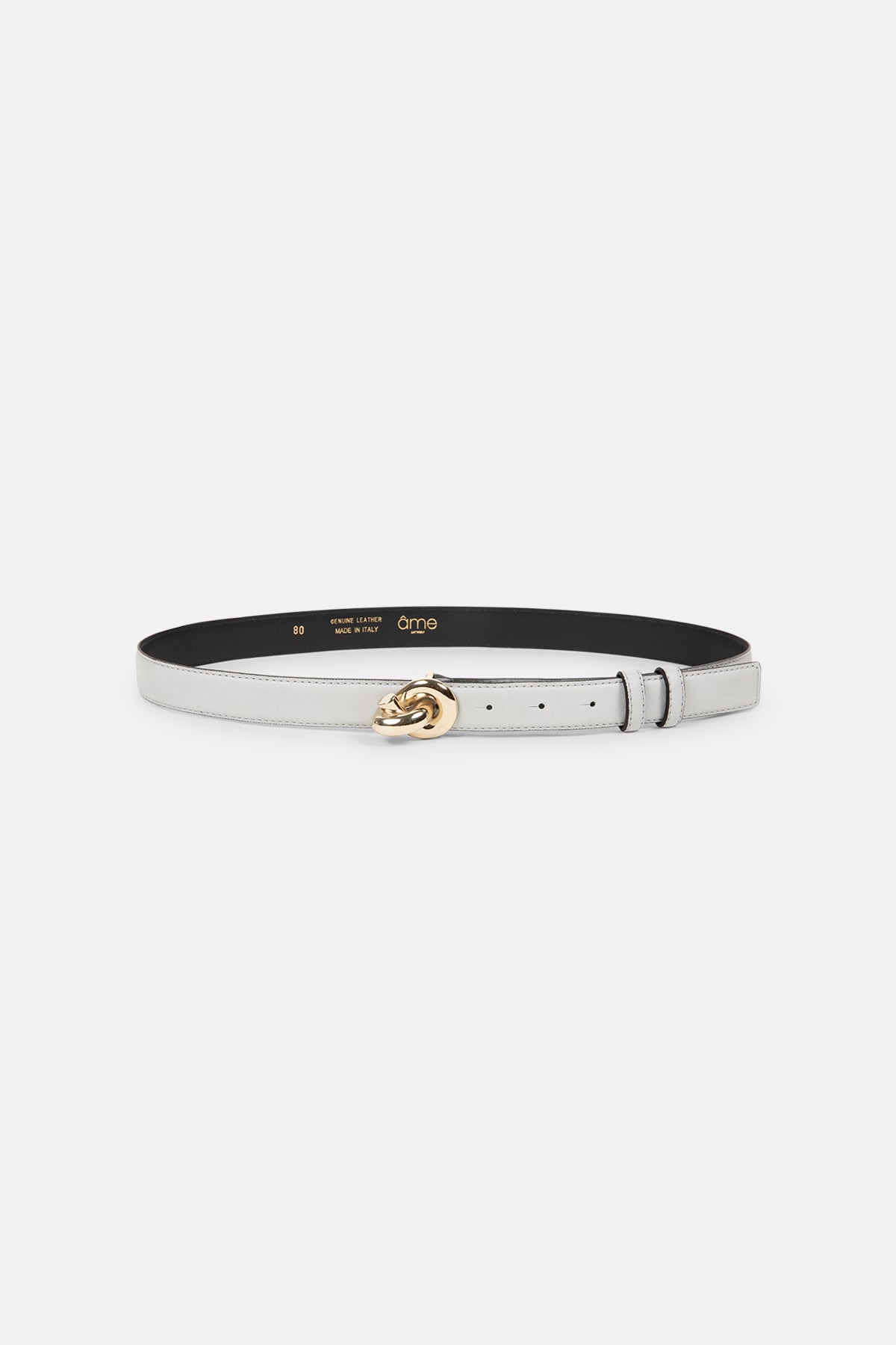 Lively Leather Belt | Light Grey