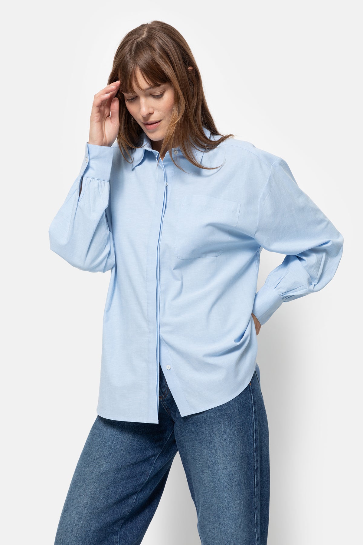 Madeline Chemise Oxford | Bleu Clair