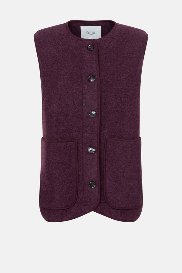 Madison Veste Sans Manches | Prune