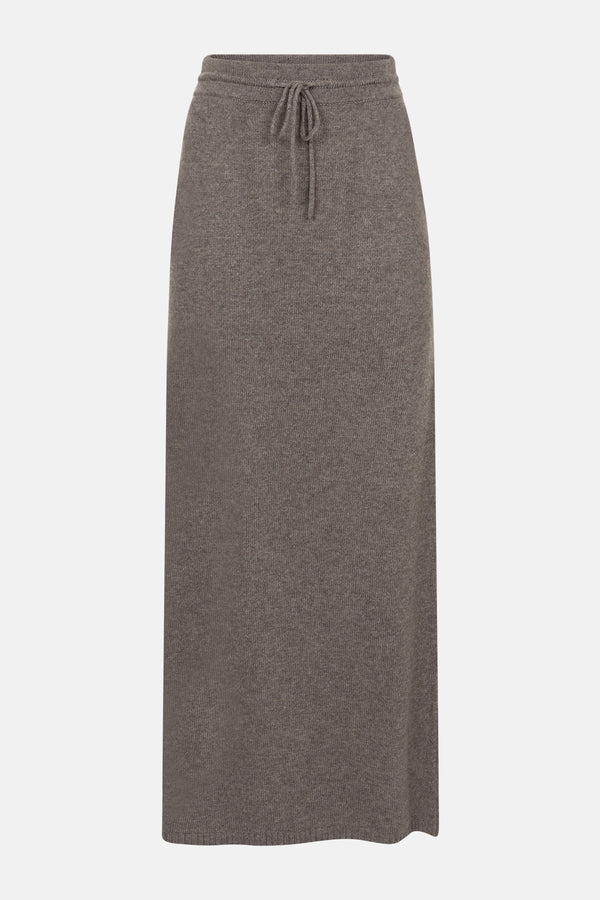 Jupe Longue Tricot Maggy | Taupe