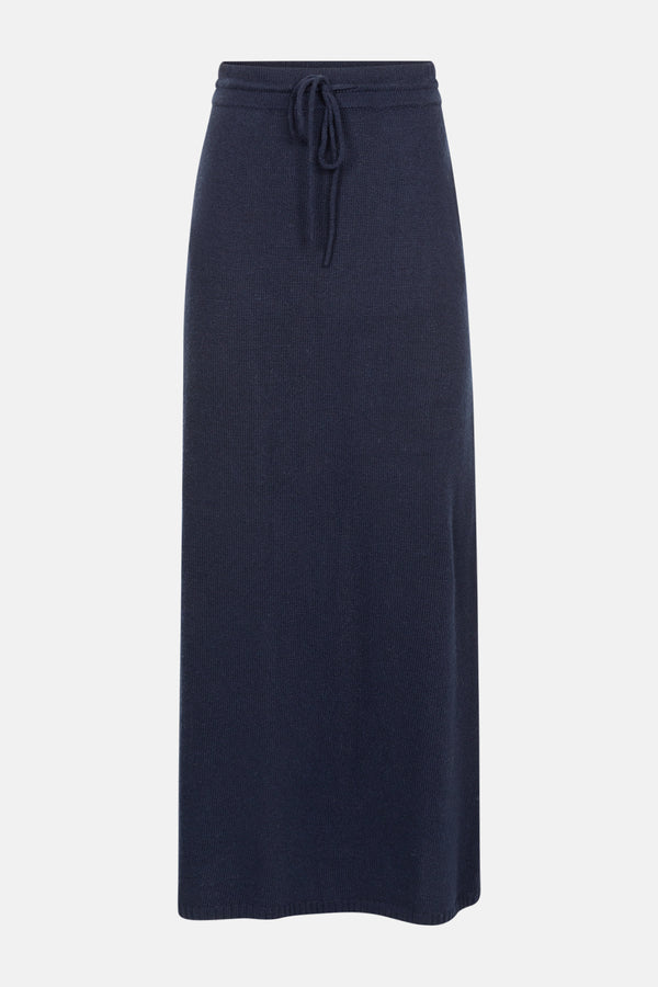 Jupe Longue Tricot Maggy | Bleu Nuit