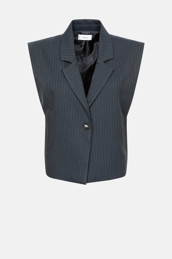 Marie Veste Sans Manches Courte | Gris