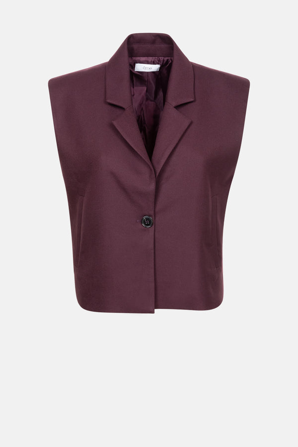 Marie Veste Sans Manches Courte | Prune