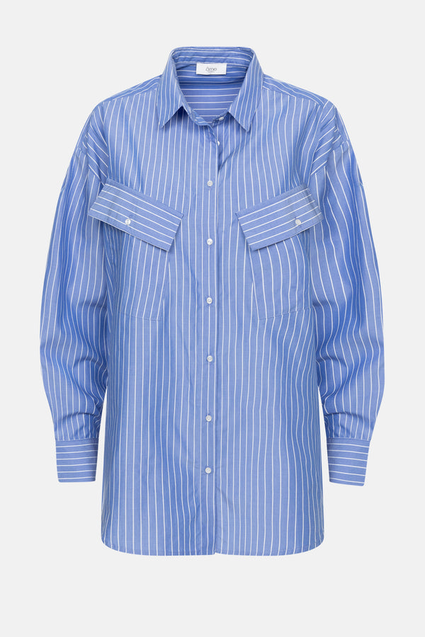Chemise oversize Marin | Bleu & Blanc