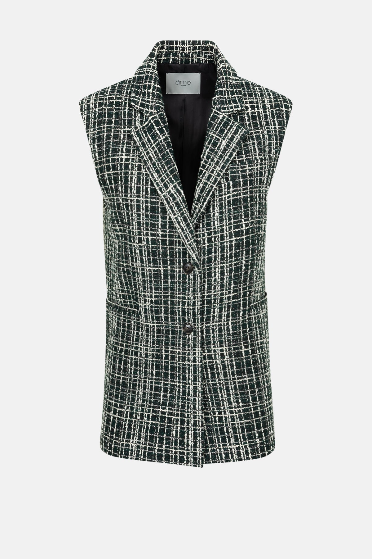Blazer Sans Manches en Tweed Milan | Vert