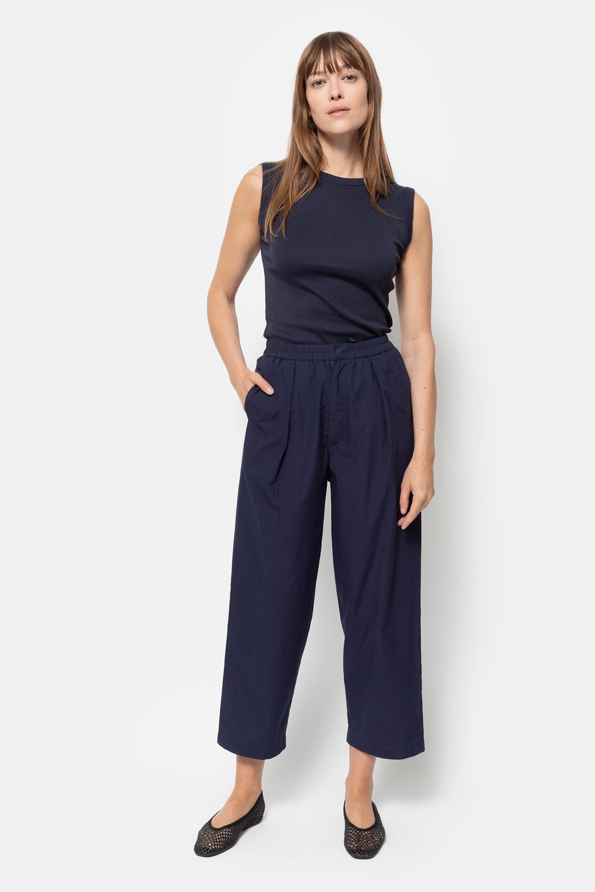 Pantalon Miles Poplin | Bleu Marine