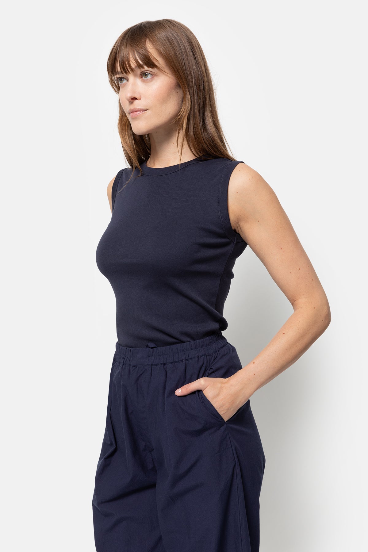 Pantalon Miles Poplin | Bleu Marine