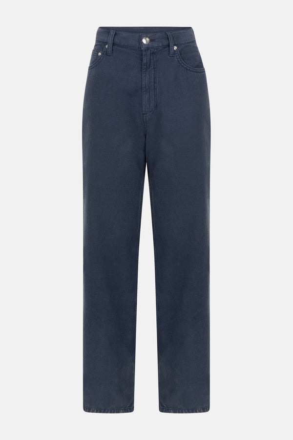 Pantalon droit Mimi | Tencel Bleu Foncé