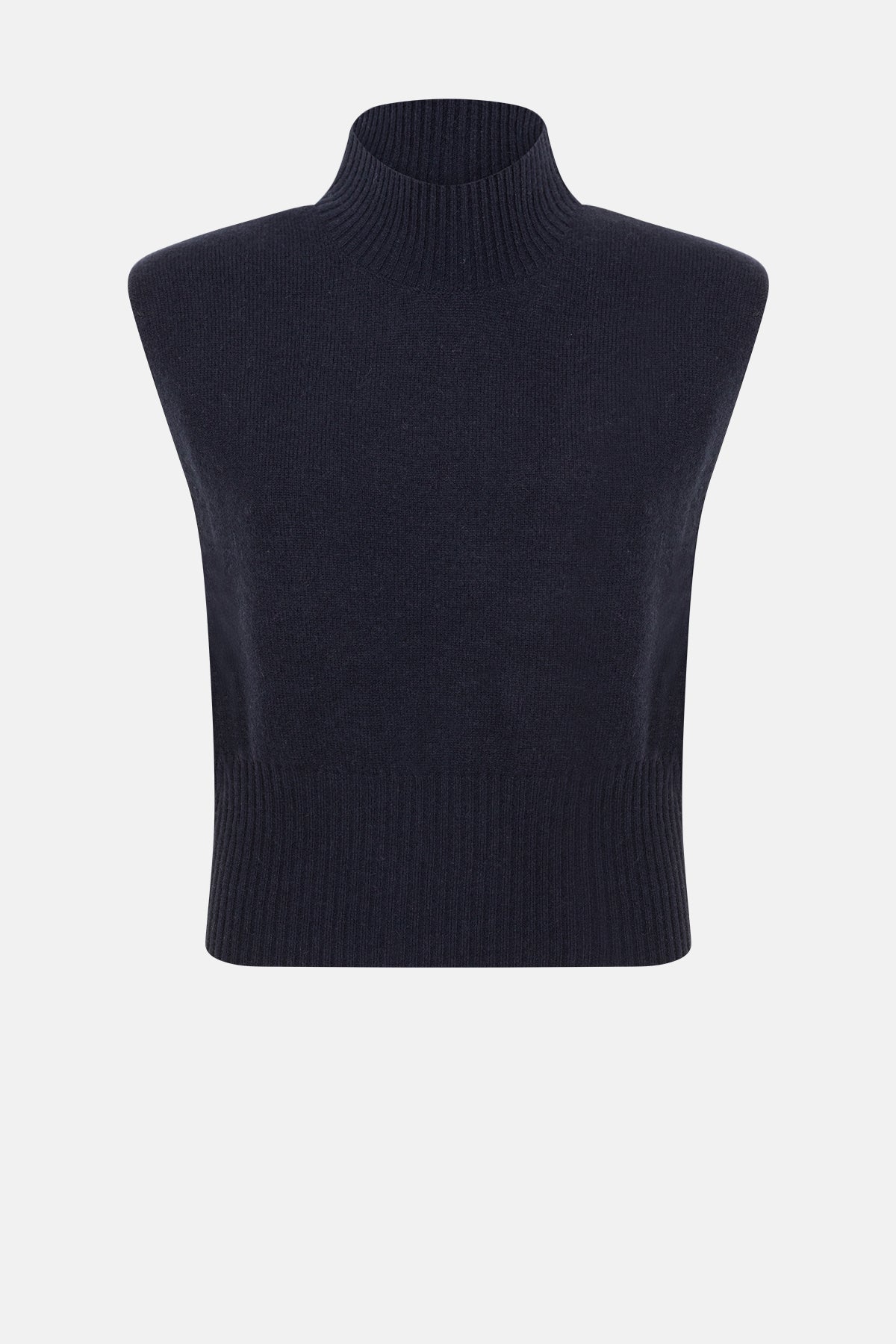 Minda Pull Sans Manches en Maille | Bleu