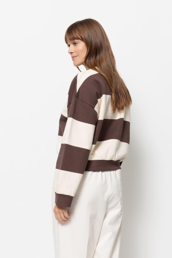 Mison Sweatshirt | Rayures Marron et Beige