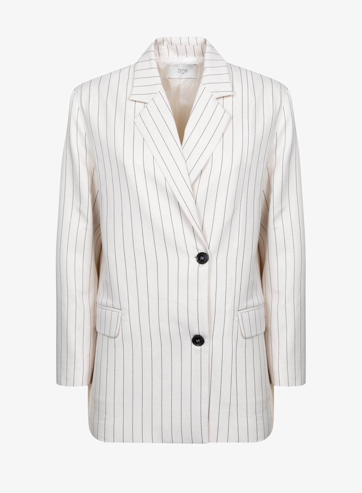 Monique Striped Blazer | White