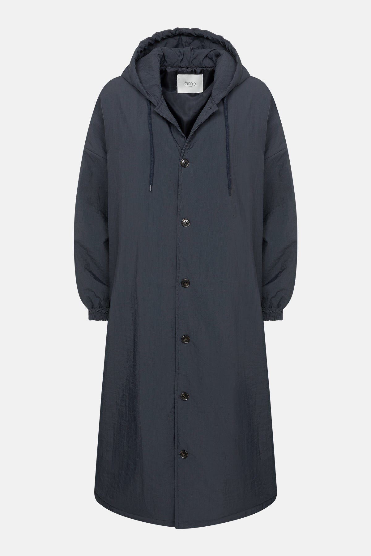 Morgan Long Coat with Hoodie | Dark Grey – Âme antwerp