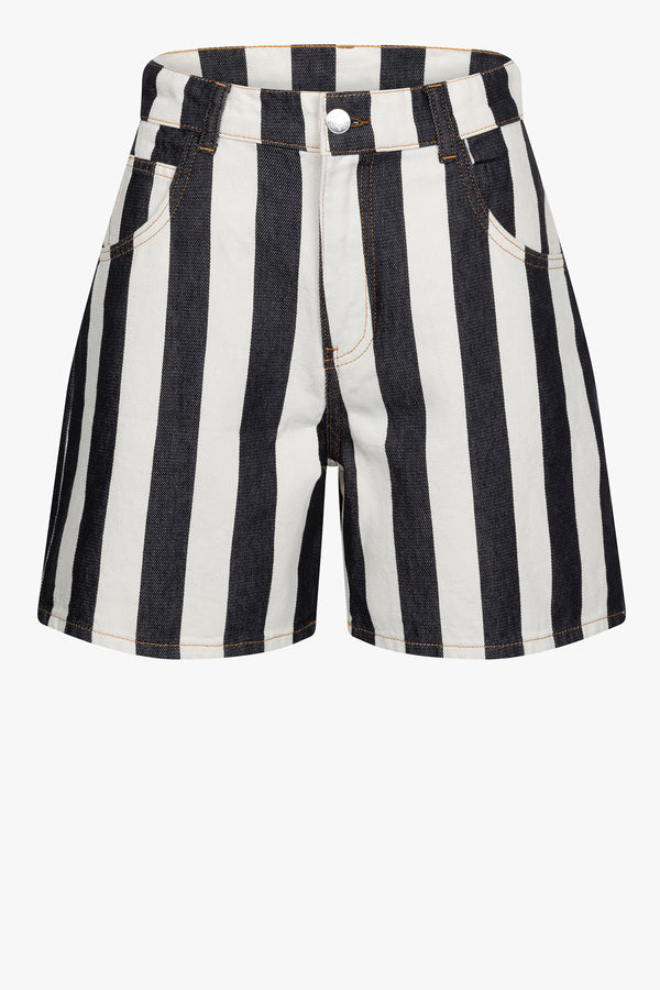 Nanny Striped Shorts | White & Blue