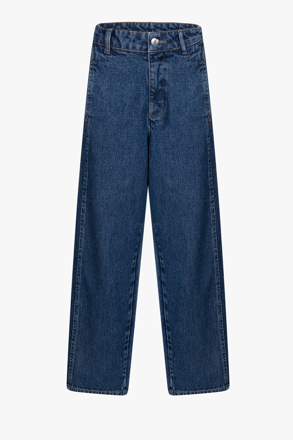 Nils Straight Pants | Mid Blue Tencel Denim