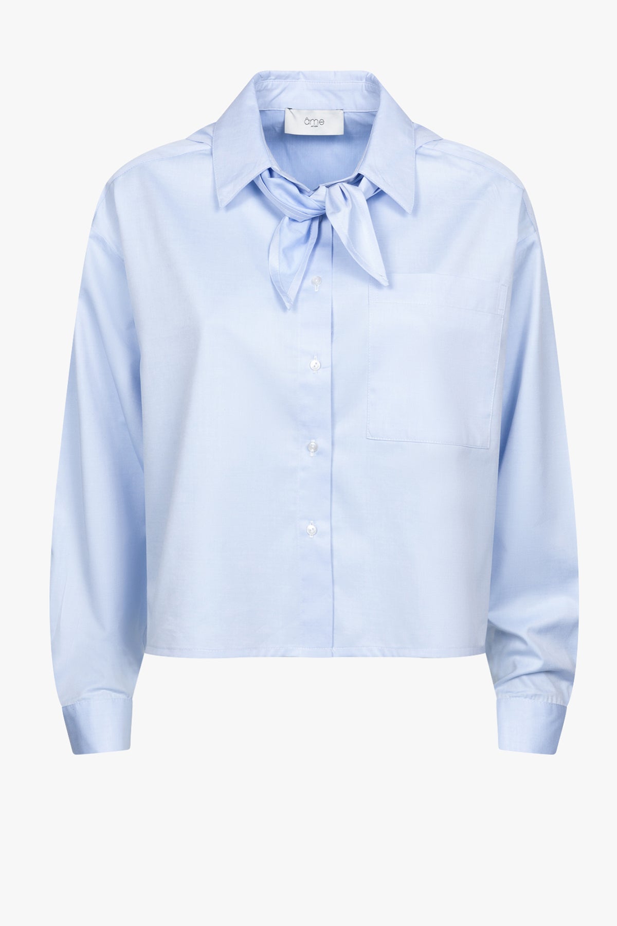 Nobody Shirt With Removable Scarf | Light Blue