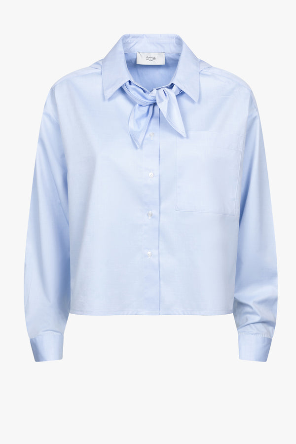 Nobody Shirt With Removable Scarf | Light Blue