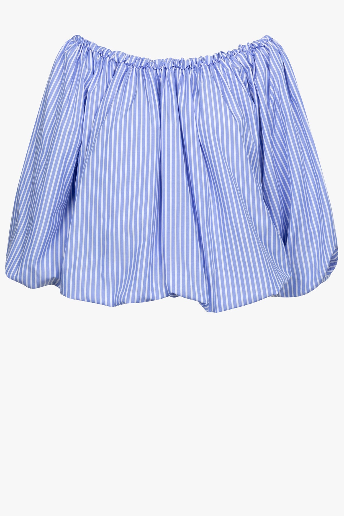 Now Striped Off Shoulder Top | Blue & White
