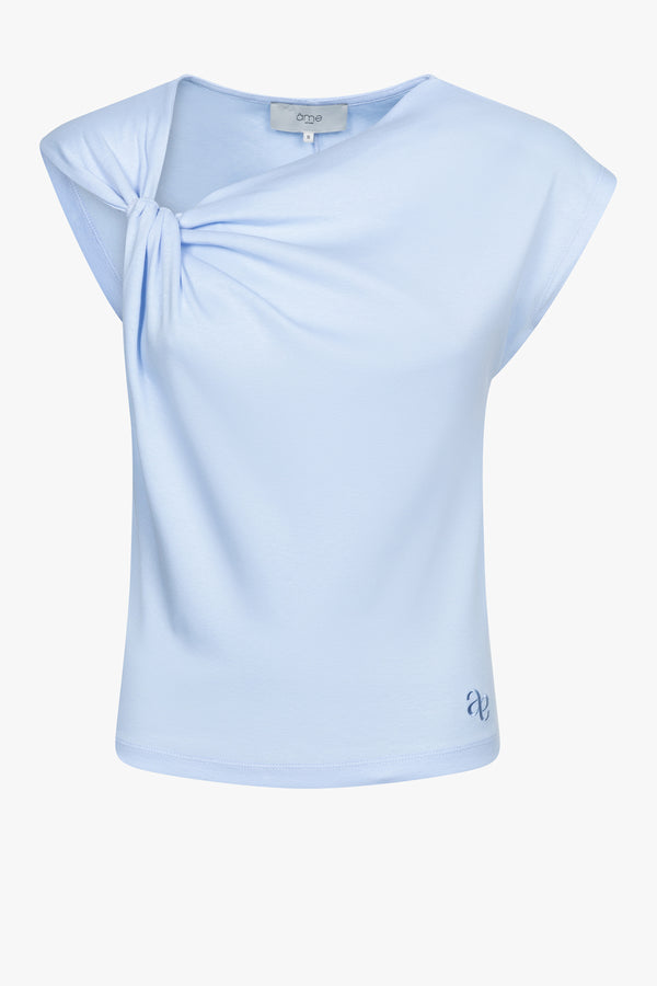 T-shirt Nurcia avec  nœud | Bleu Bébé