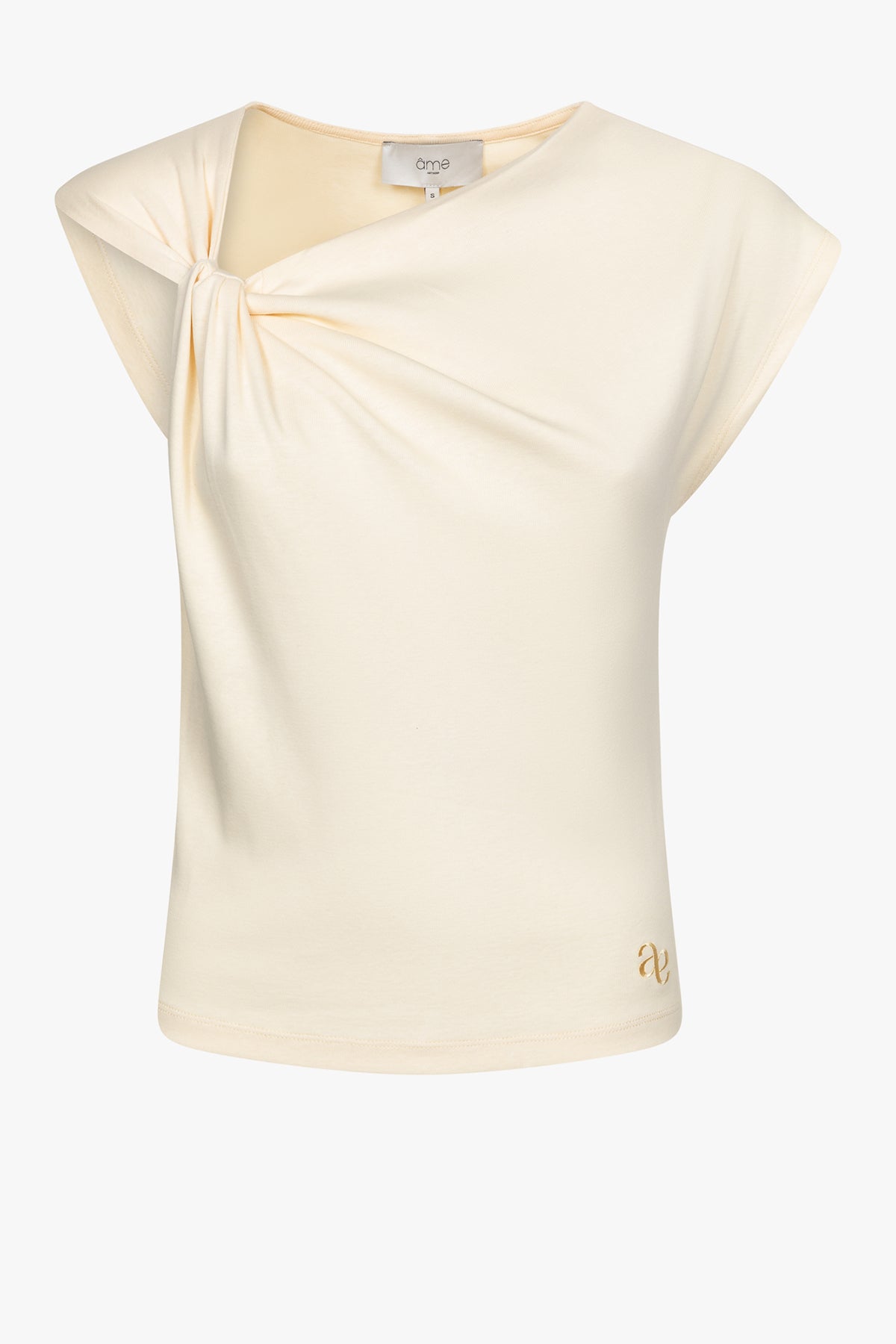 T-shirt Nurcia avec nœud | Jaune Clair