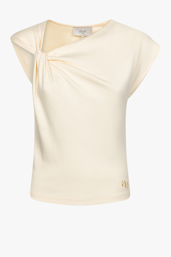 T-shirt Nurcia avec nœud | Jaune Clair