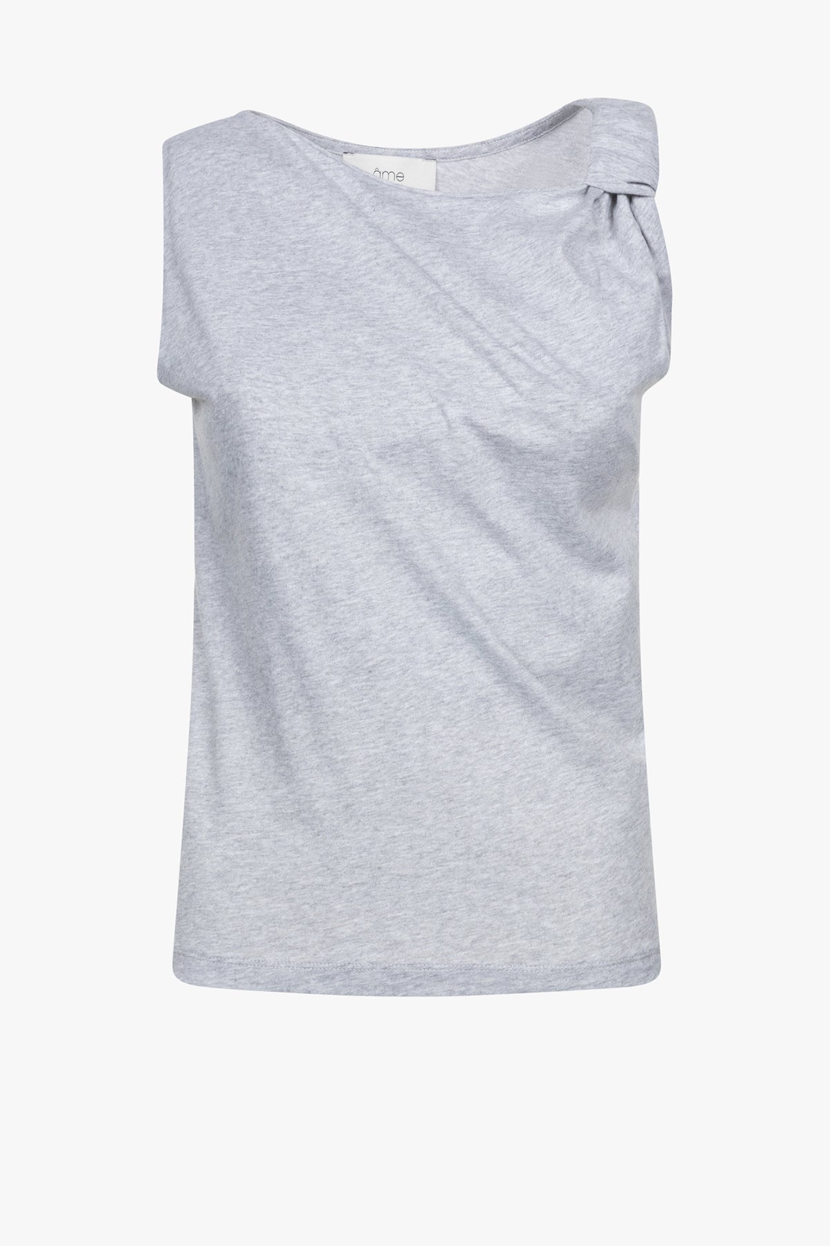 T-shirt Nutty, avec nœud | Gris Chiné