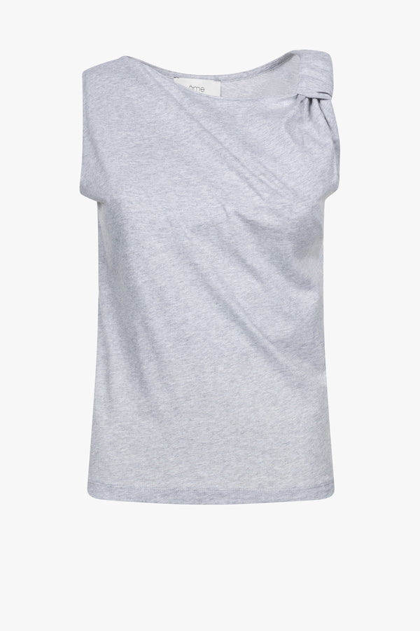 T-shirt Nutty, avec nœud | Gris Chiné