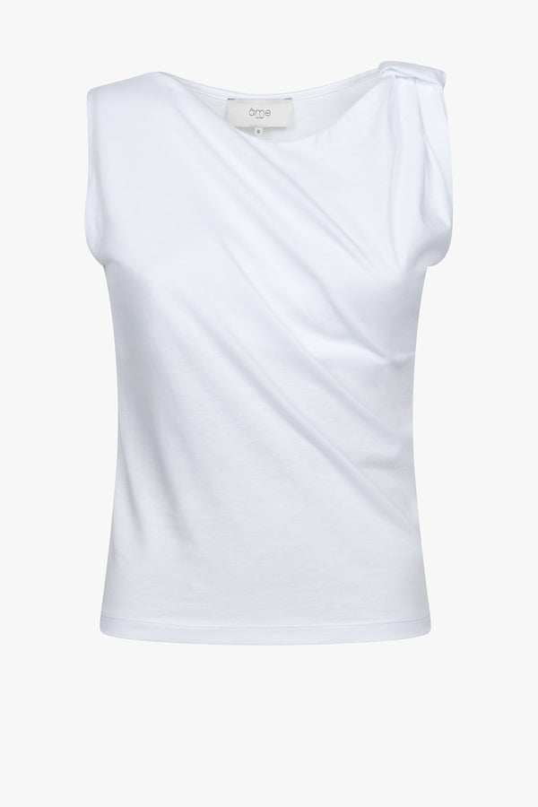 T-shirt Nutty, avec nœud | Blanc